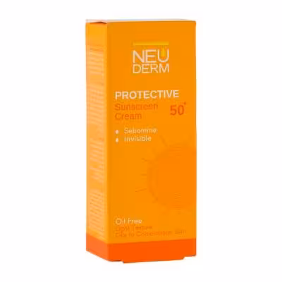 کرم ضد آفتاب بی رنگ نئودرم مناسب پوست چرب spf 50