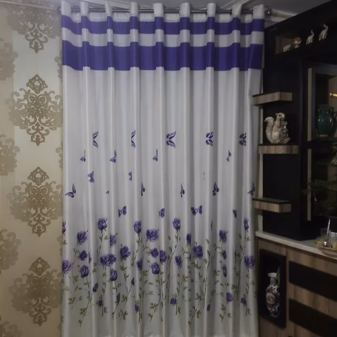 پرده  کتان بدون نیاز به زیر پرده 