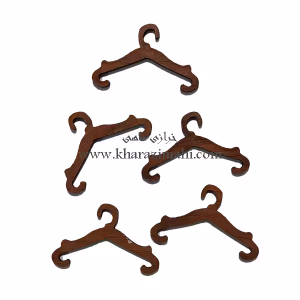 چوب لباسی مینیاتوری چوبی طرح پیچک کد 1
