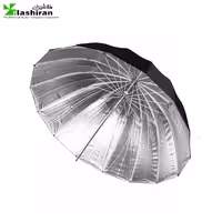 چتر خورشیدی 2 لایه بازتاب کننده نقره ای / مشکی