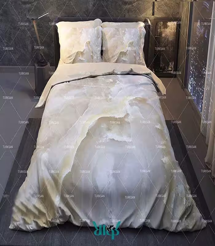 روتختی کرم طرح سنگ ماربل دونفره کد d301