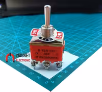 کلید کلنگی نارنجی  KN3(C)-203 ON _OFF_ ON  Toggle Switch