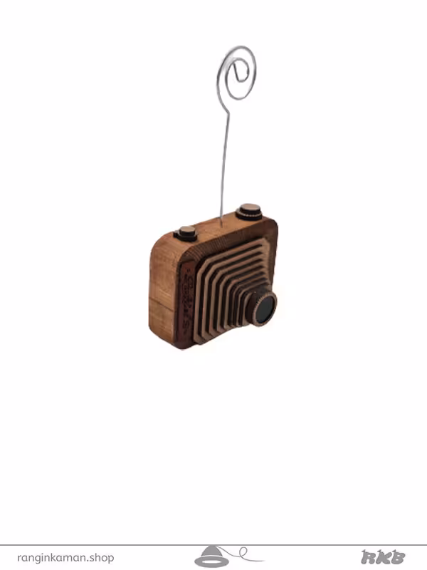 گیره عکس چوبی طرح دوربین