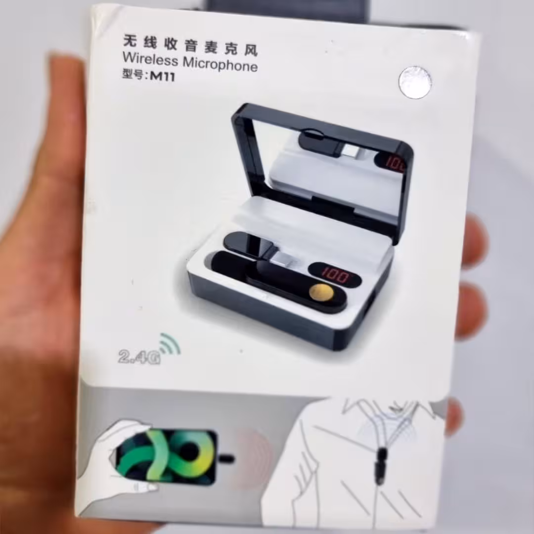 میکروفون یقه ای مدل m11 نمایشگر دیجیتال دارای پاوربانک