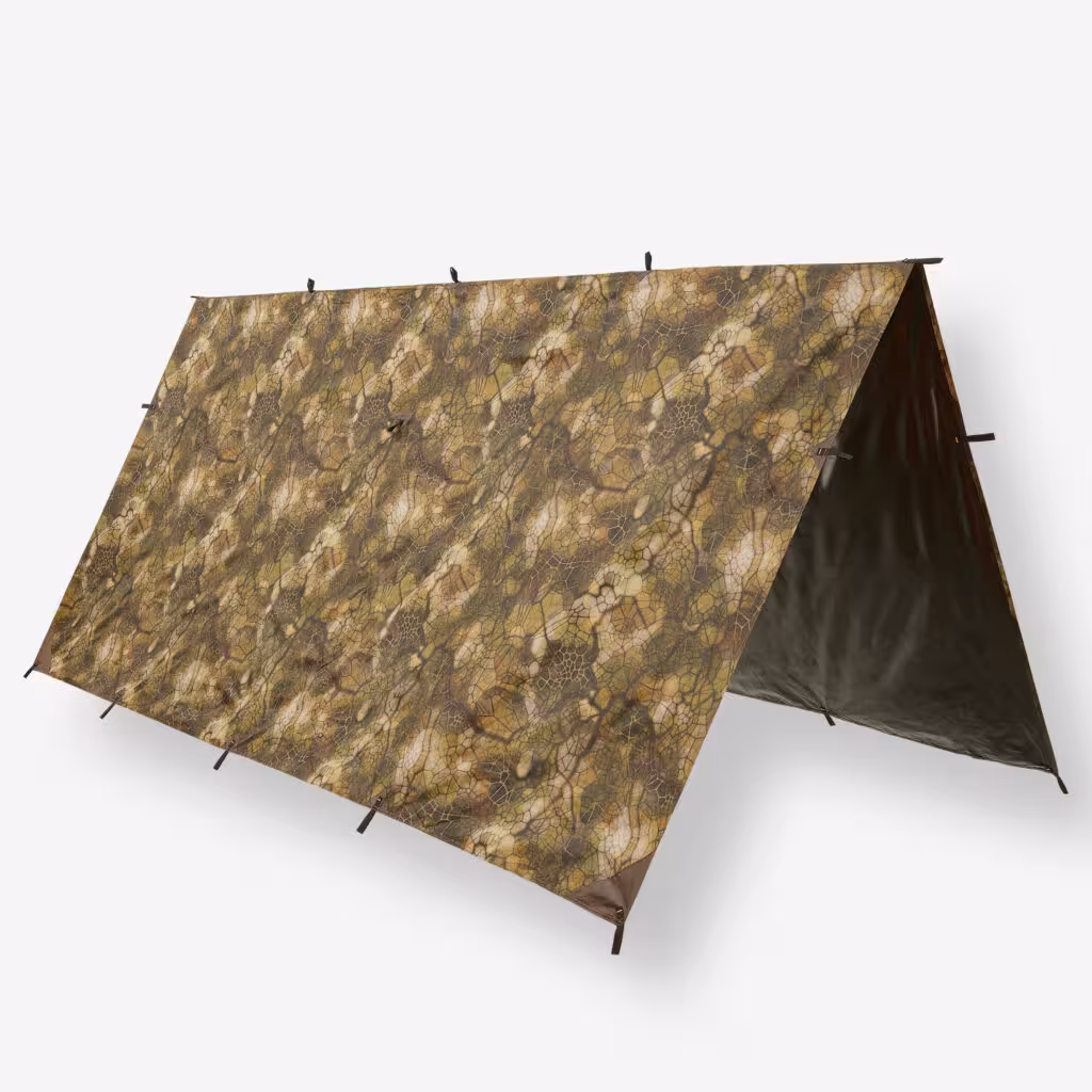 تارپ سولوگناک – سایبان حرفه ای بوشکرفت Solognac Bushcraft Waterproof Canopy – Hunting and Nature Observation – Camouflage Pattern