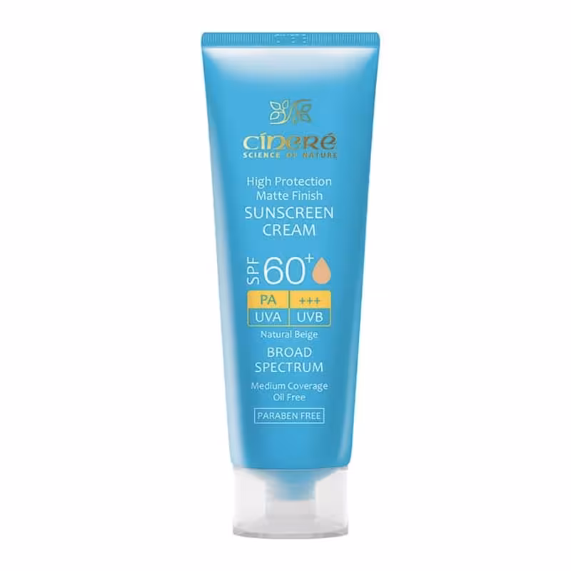 کرم ضد آفتاب رنگی  SPF60 در دو رنگ مختلف مناسب پوست های چرب ، با جلوه مات سینره(حجم: 50 میلی‌لیتر)
