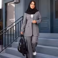 مانتو شلوار زنانه مدل اداری مانتو شلوار دانشجویی هستی