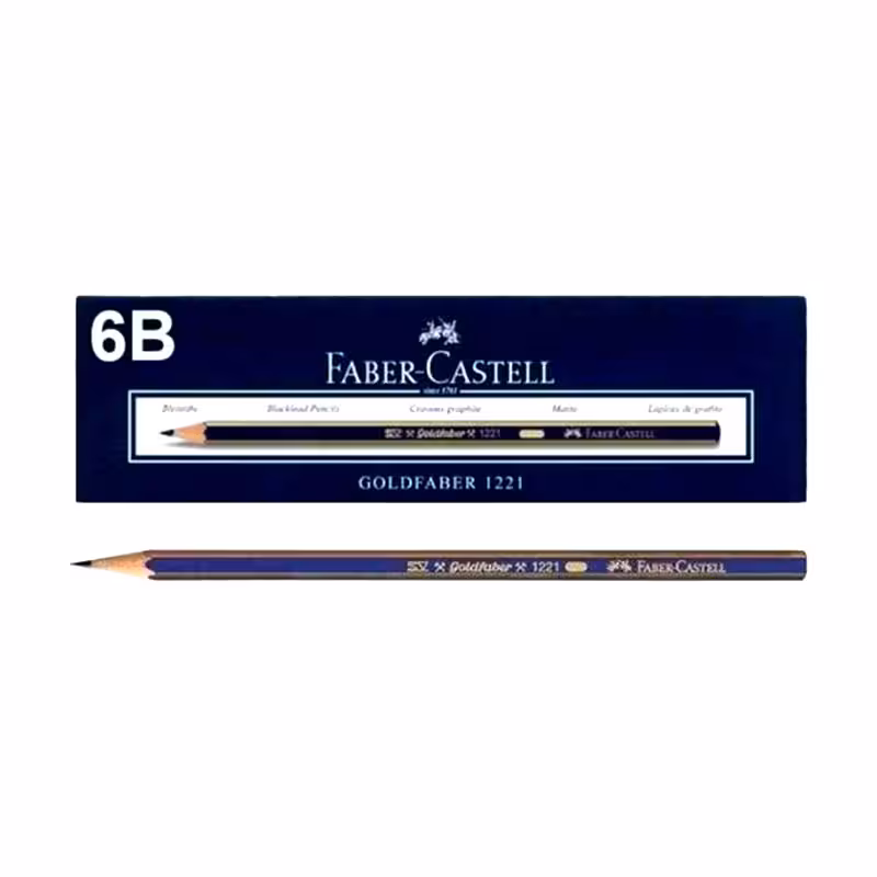 مداد طراحی فابرکاستل 6B مدل گلدفابر