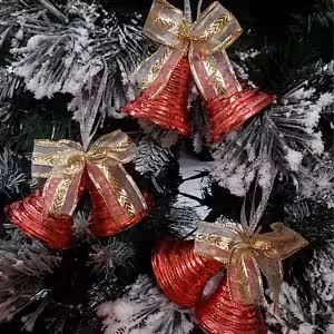 اویز زنگوله قرمز 6 عددی 7 سانتی وارداتی