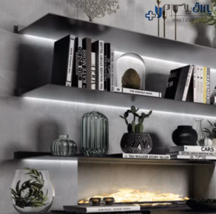 چراغ LED شلف آلومینیومی مشکی مات عمق 40 سانتیمتر به همراه ترانس فانتونی