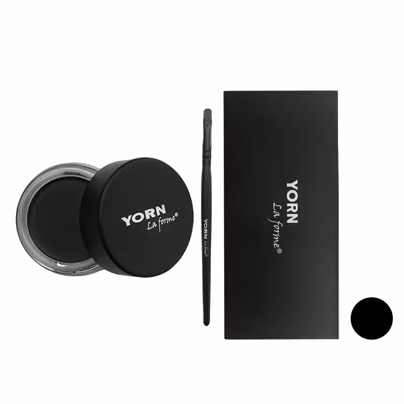 خط چشم ژله ای کاسه ای یورن رنگ مشکی Yorn La Forme Black Gel Eyeliner