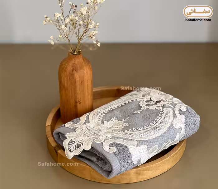 حوله دستی دانتل دار 40×80 سانتی متر