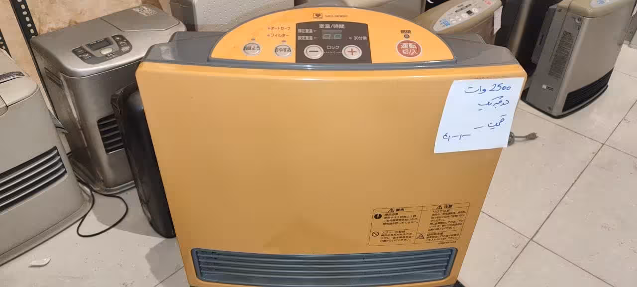 بخاری گازی برقی ژاپنی 2500 وات دست دوم