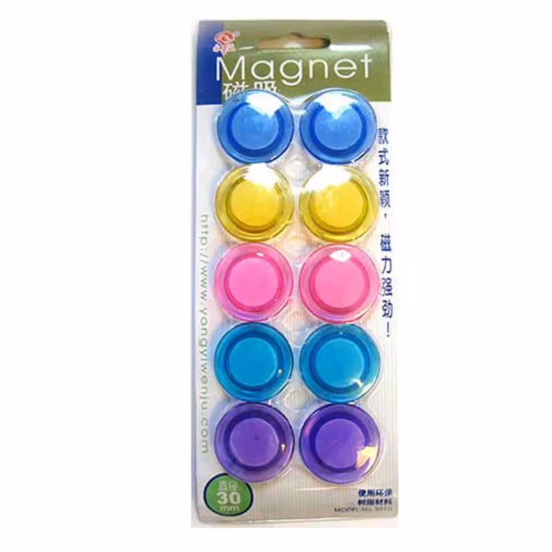 خرید مگنت تخته وایت برد دایره ای شفاف سایز بزرگ 3 سانتی