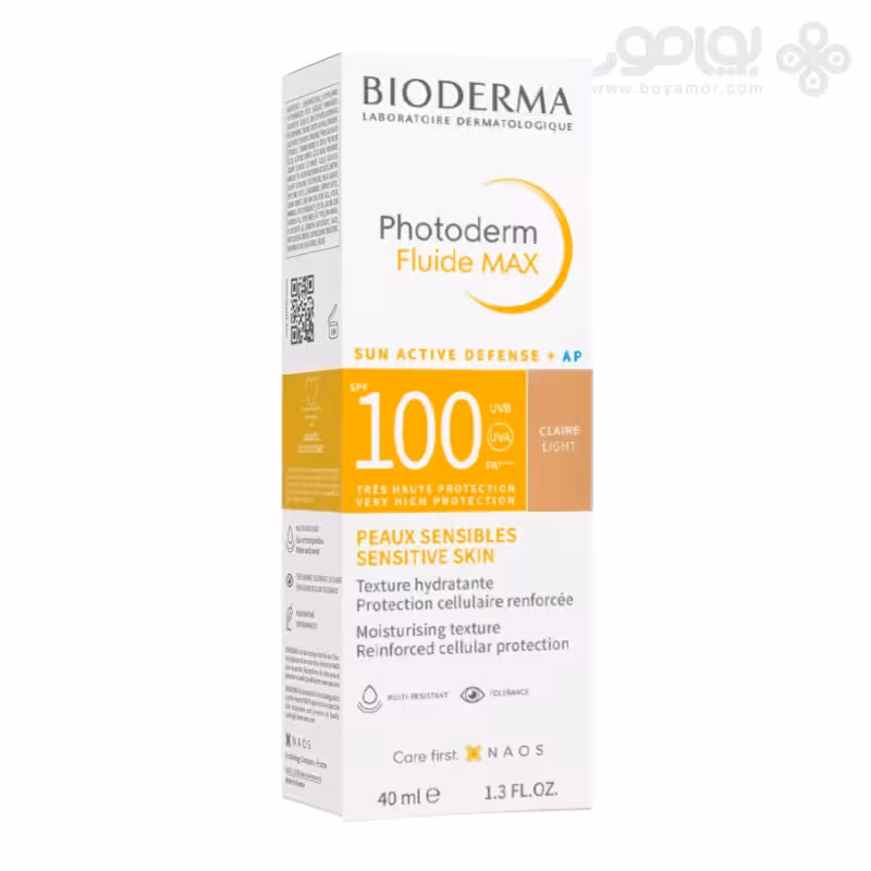 ضد آفتاب فتودرم مکس فلوئید رنگی بایودرما SPF100 رنگ LIGHT