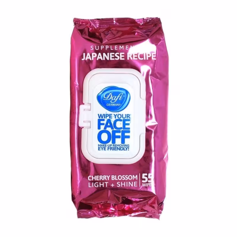 دستمال مرطوب آرایشی مدل JAPANESE RECIPE دافی 55 عددی