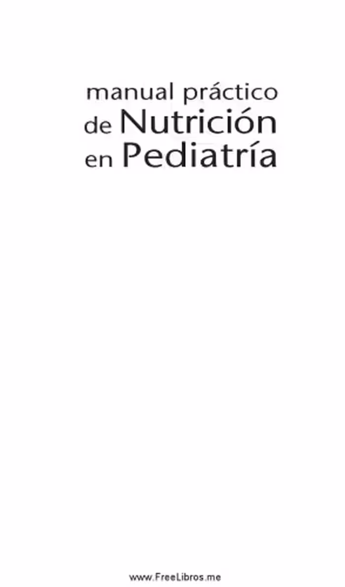 خرید و دانلود نسخه کامل کتاب Manual práctico de nutrición en pediatría
