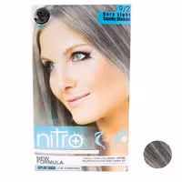 کیت رنگ مو و ابرو نیترو پلاس شماره 92 حجم 100 میلی لیتر رنگ بلوند دودی خیلی روشن