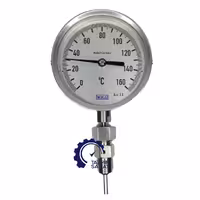 ترمومتر افقی صفحه 10 سانت دنباله 10 سانت 160 ویکا WIKA