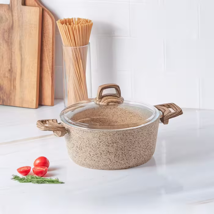 ماهیتابه درب دار 24 سانتی بیوگرانیت کاراجا کد 502000184