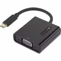 آداپتور USB C به VGA رنکفورس RF-4472889 مشکی با کنتاکت‌های طلاکاری شده