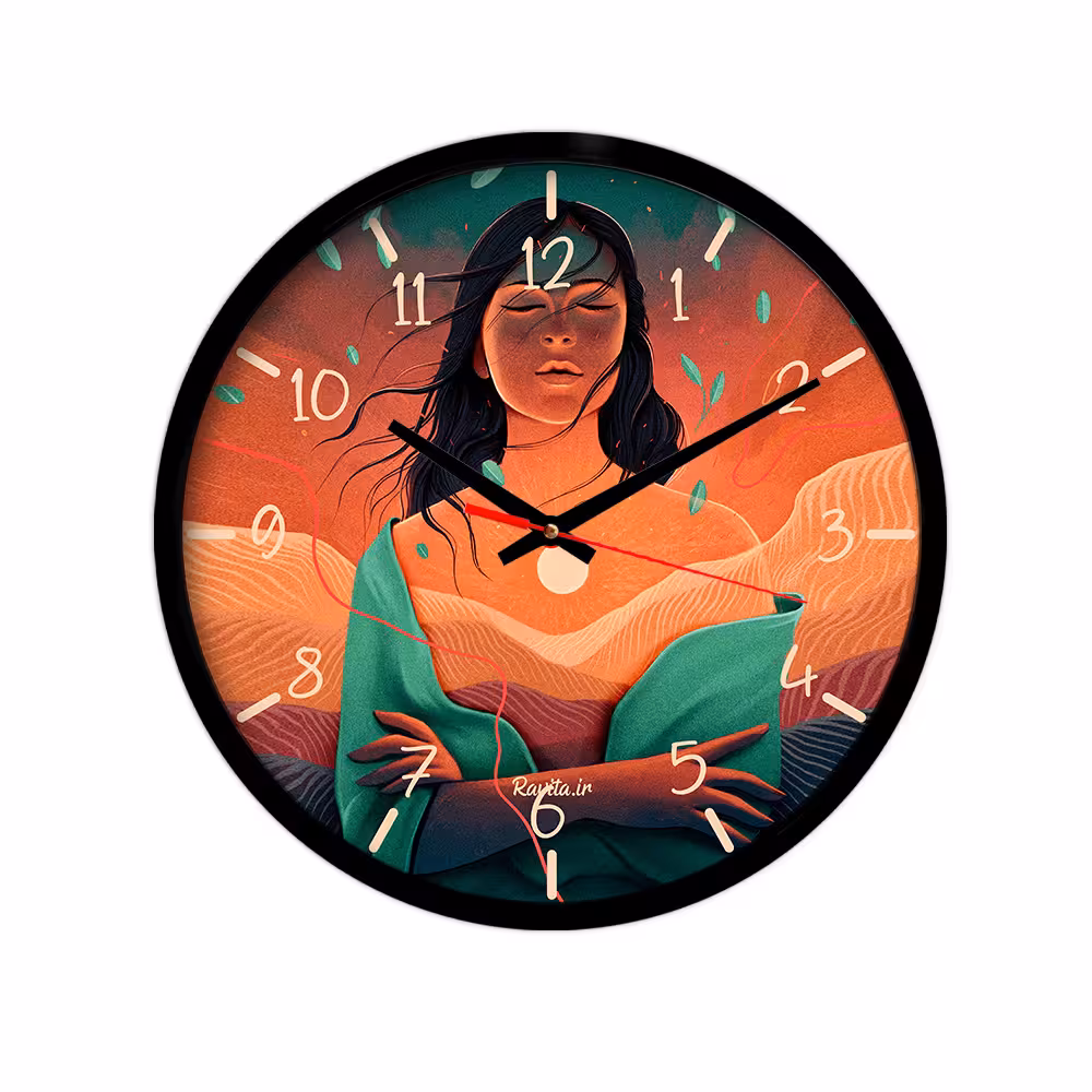 ساعت‌ دیواری رومیزی راویتا طرح دختر کد 3516