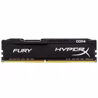 رم دسکتاپ DDR4 تک کاناله 3200 مگاهرتز CL18 کینگستون مدل HyperX Fury Black ظرفیت 16 گیگابایت