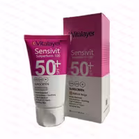 کرم ضد آفتاب رنگی ویتالیر spf50 بژ طبیعی مناسب پوست بسیار خشک 40 میلی لیتر