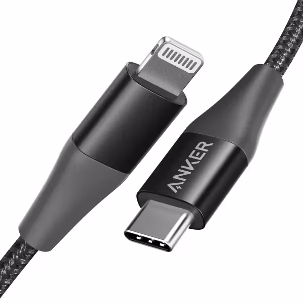 کابل USB C به Lightning انکر 0.9 متر مدل Anker Powerline  II 0.9m USB C to Lightning Cable (A8652)