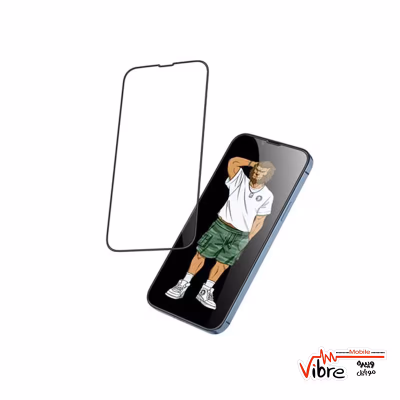 محافظ صفحه نمایش و گلس سیلیکونی گرین مدل  Silicone مناسب برای گوشی آیفون 13 و 13 پرو  اورجینال