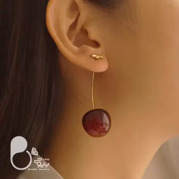 گوشواره گیلاسی فانتزی