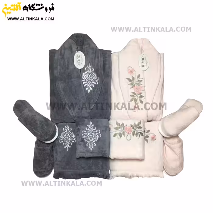 سرویس حوله عروس و داماد 10تکه گلدوزی DURUL