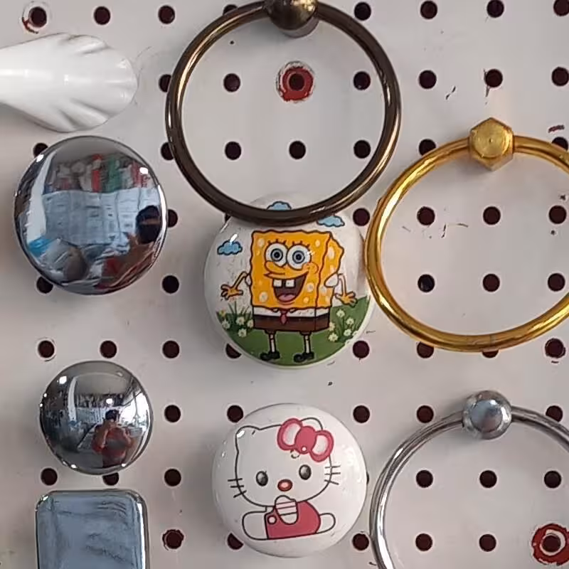 دستگیره کابینت کمد باب اسفنجی بسته تک عددی از جنس سرامیک