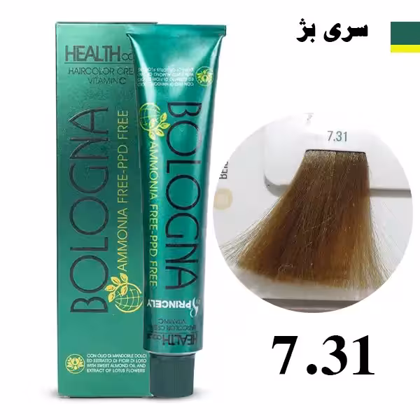 رنگ مو بدون آمونیاک بلونیا سری بژ شماره 7.31 Bologna
