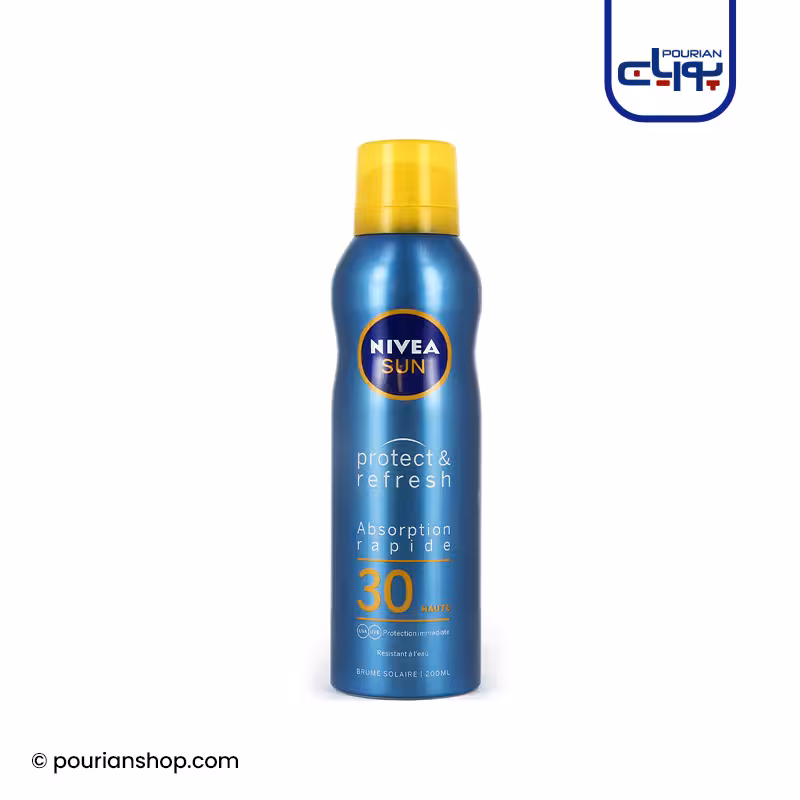اسپری ضد آفتاب محافظت و بازسازی کننده پوست نیوا 200میل _ Nivea Sun Protect & Refresh Absorption rapide SPRAY