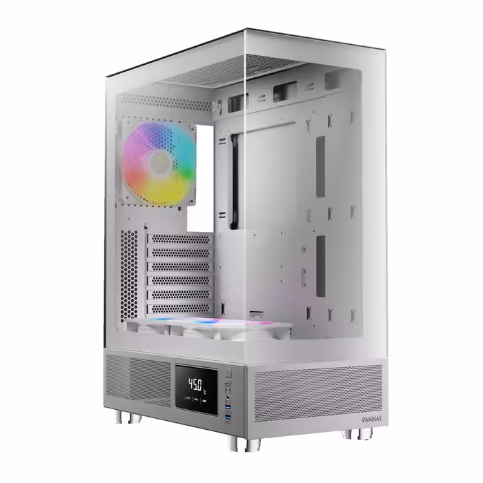 کیس گیم دیاس GAMDIAS ATLAS E1 WHITE GAMING CASE