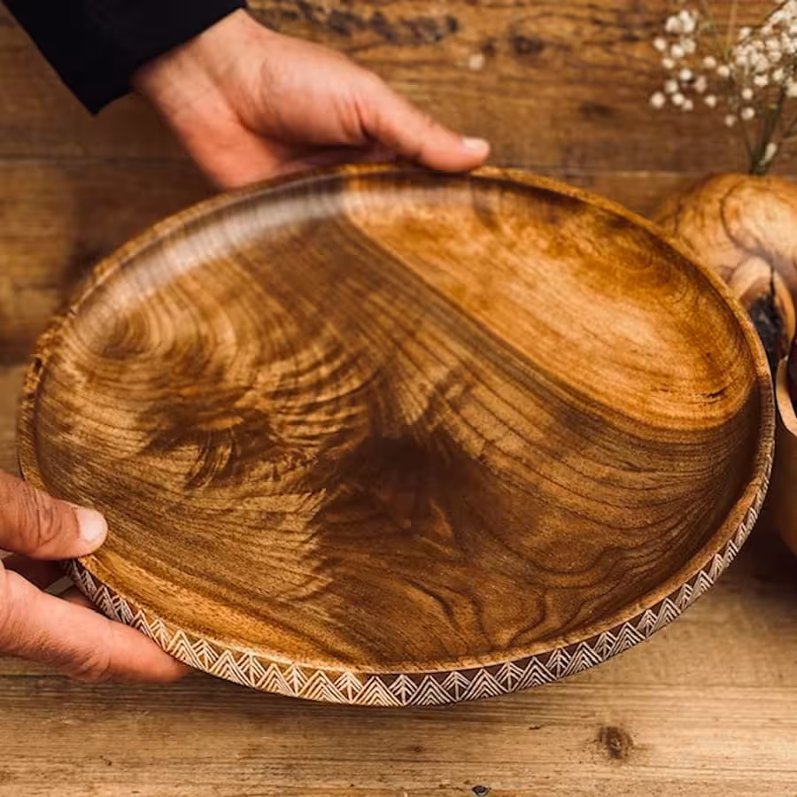 ظرف چوبی گردو کد 010065