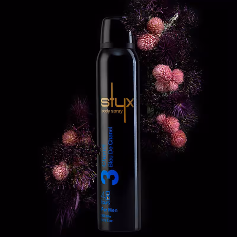 اسپری بدن حجم 200 میل مردانه کد 3 BLEU DE CHANEL استایکس - STYX