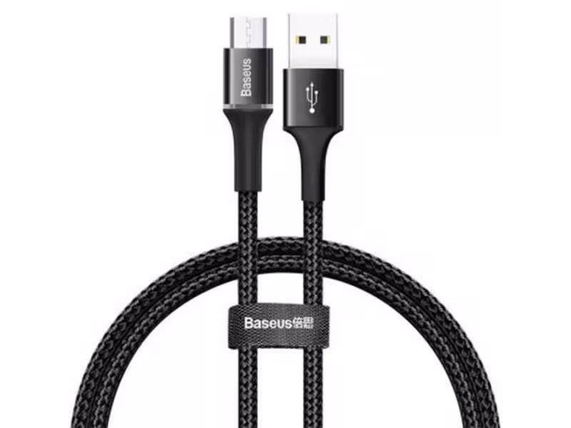 کابل شارژ سریع و انتقال داده میکرو یو اس بی بیسوس Baseus Halo Micro USB Cable 25cm