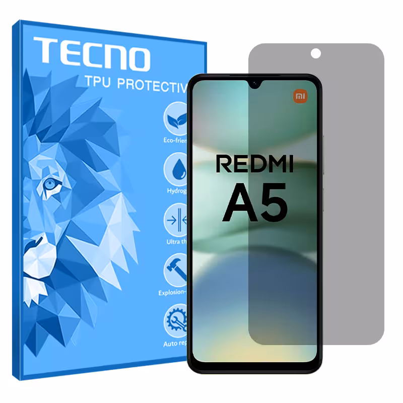 گلس شیائومی Redmi A5 4G مدل هیدروژلی پرایوسی برند تکنو کد S