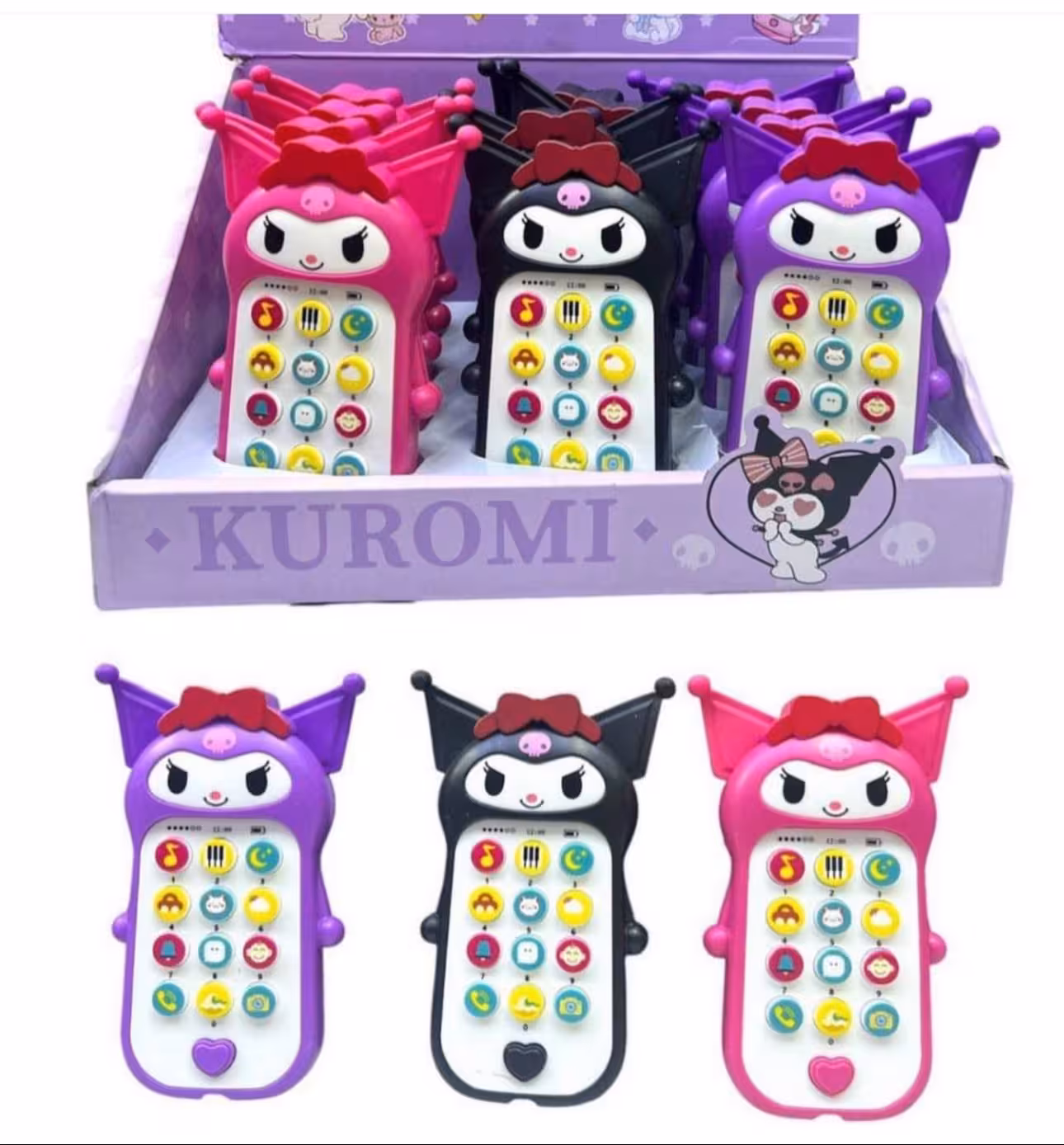 موبایل موزیکال دکمه‌ای کرومی