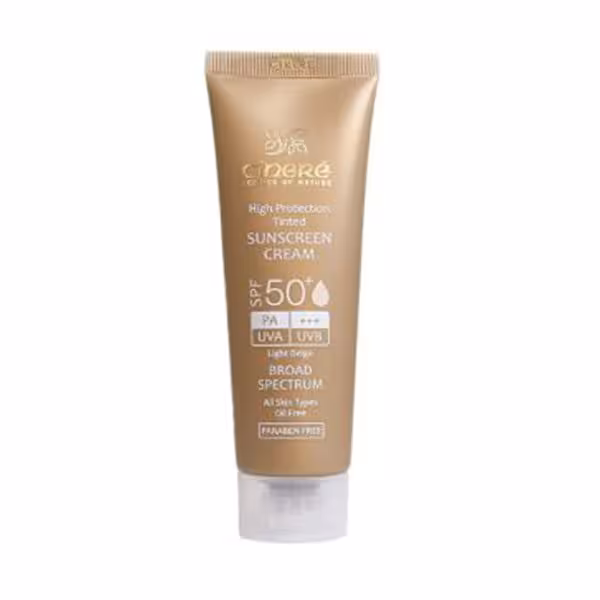 کرم ضد آفتاب سینره مناسب برای انواع پوست-بژ روشن spf50
