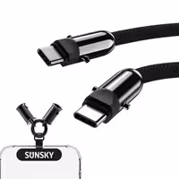 کابل تبدیل USB-C سان اسکای مدل Fabric طول 1.2 متر
