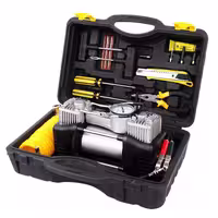 کمپرسور پمپ باد فندکی دو سیلندر به همراه ابزار Air Compressor STCO