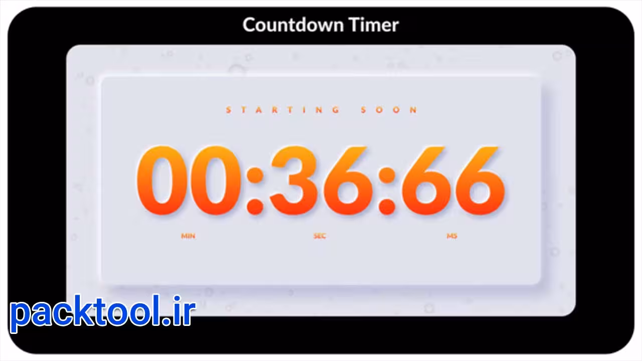 دانلود پروژه آماده پریمیر پرو تایمر شمارش معکوس Countdown Timer - پک تول