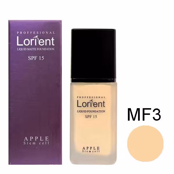 کرم پودر مایع مات لورینت شماره MF3 حجم 30 میل Lorient