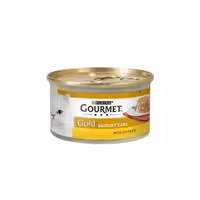کنسرو گربه کیکی باطعم مرغ برند Gourmet گورمت 85 گرمی