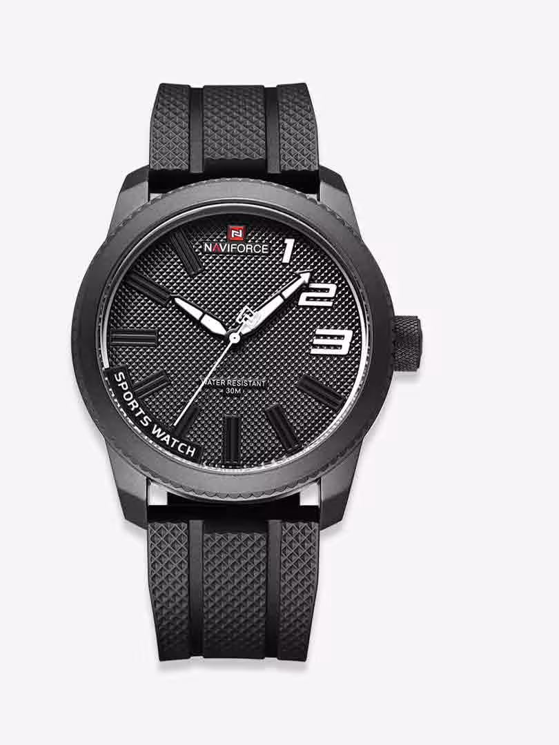 ساعت مچی عقربه ای مردانه نیوی فورس Naviforce NF 9202 B/W/B