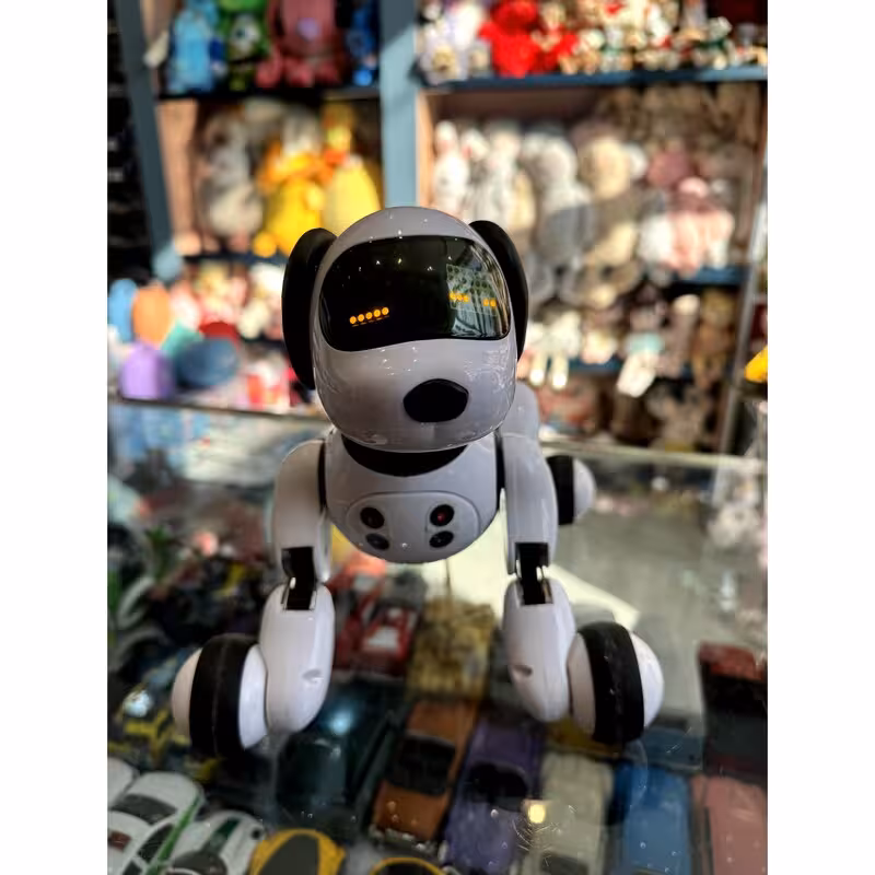 اسباب بازی سگ کنترلی رباتی حرفه ای موزیکال چراغدار با قابلیت روشن شدن چشم ها