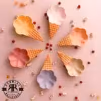 Lisanet لیزانت بستنی خوری سرامیکی دسته حصیری  رنگی L700